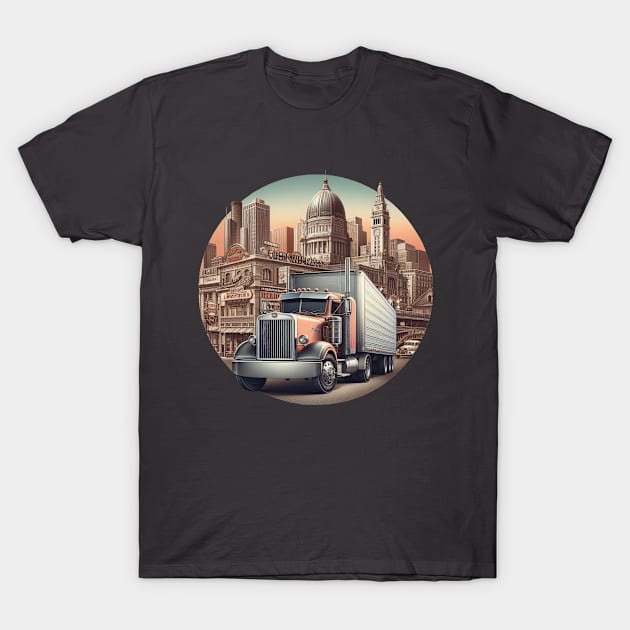 Semi Truck T-Shirt by Automotive_King